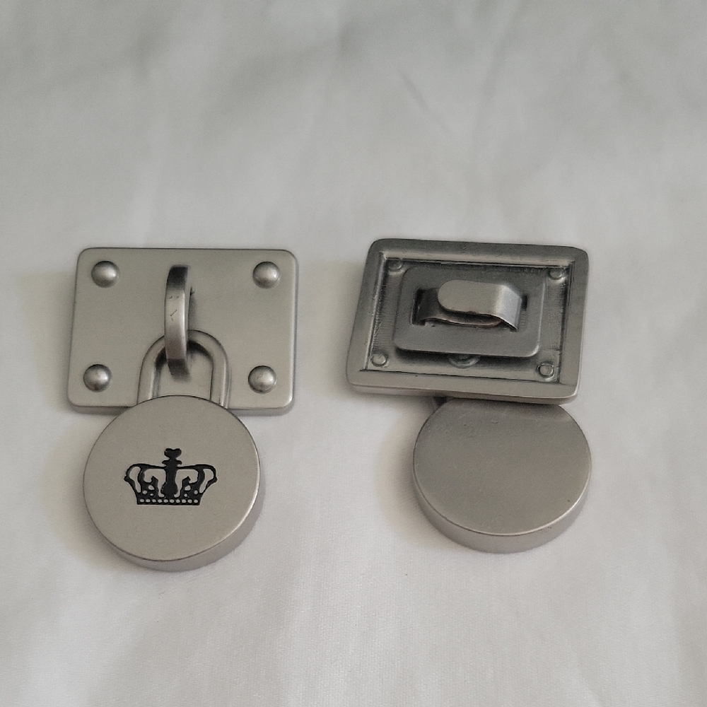Juicy Couture 2 Silver Crown Emblem  charm replacement